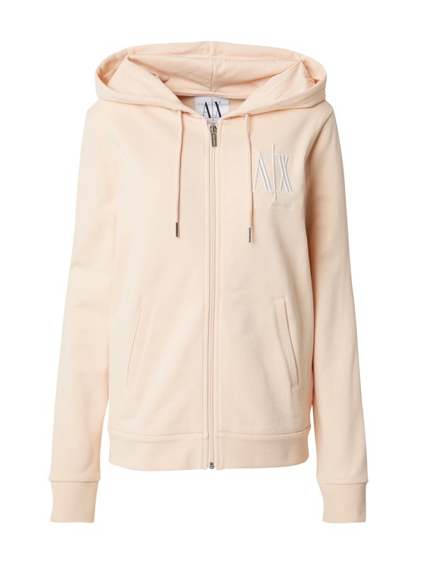 ARMANI EXCHANGE ARMANI EXCHANGE Суичъри с качулка '8NYM22'  пастелно оранжево / бяло