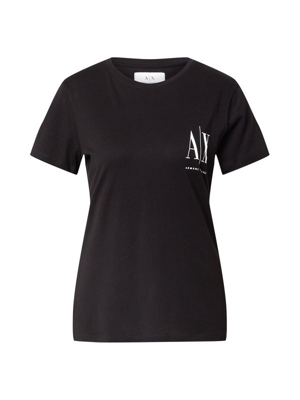 ARMANI EXCHANGE ARMANI EXCHANGE Тениска  черно / бяло