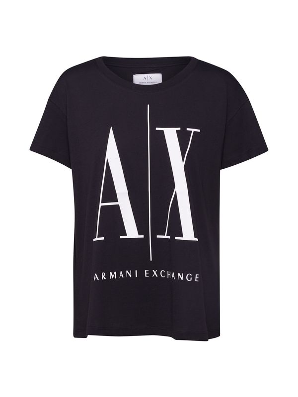 ARMANI EXCHANGE ARMANI EXCHANGE Тениска  черно / бяло