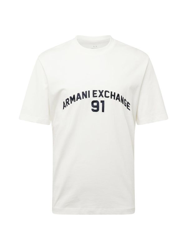 ARMANI EXCHANGE ARMANI EXCHANGE Тениска  черно / мръсно бяло
