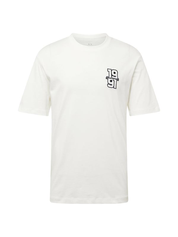 ARMANI EXCHANGE ARMANI EXCHANGE Тениска  черно / мръсно бяло