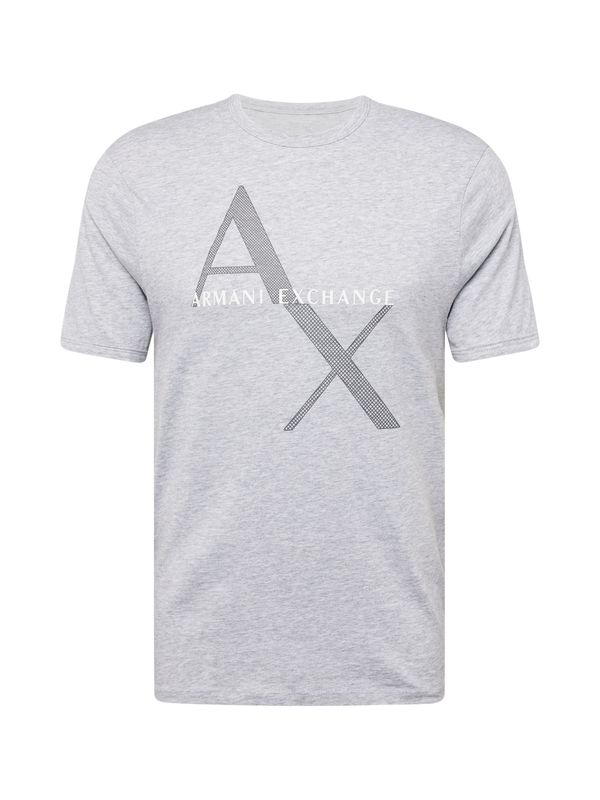 ARMANI EXCHANGE ARMANI EXCHANGE Тениска  сив меланж / черно / бяло