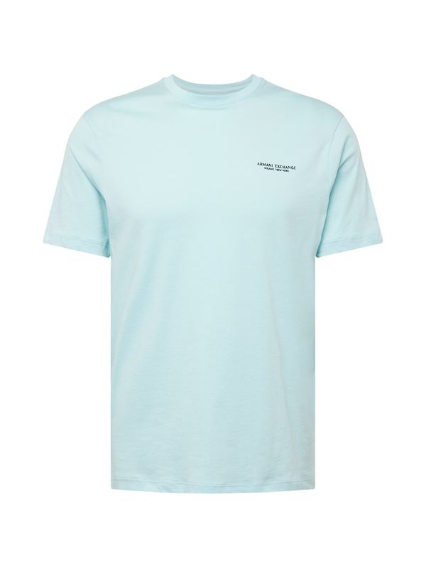 ARMANI EXCHANGE ARMANI EXCHANGE Тениска  светлосиньо / черно