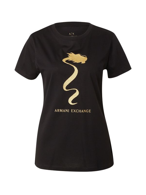ARMANI EXCHANGE ARMANI EXCHANGE Тениска  светложълто / злато / черно