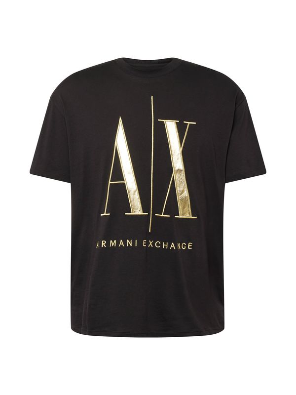ARMANI EXCHANGE ARMANI EXCHANGE Тениска  злато / черно
