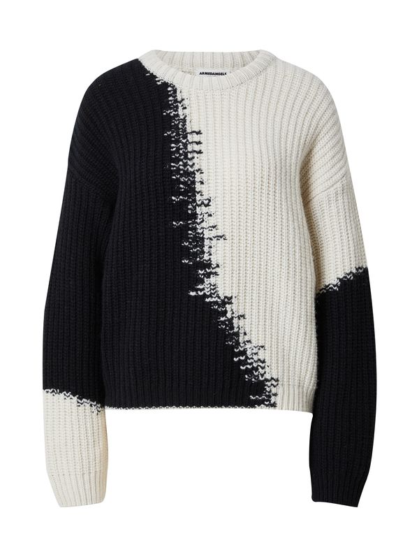 ARMEDANGELS ARMEDANGELS Пуловер 'MIYAAR'  черно / бяло