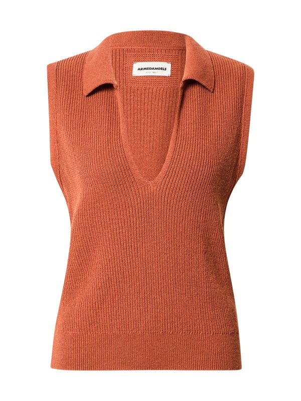 ARMEDANGELS ARMEDANGELS Пуловер 'ROBERTA LINO'  ръждиво червено