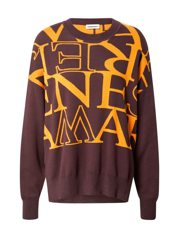 ARMEDANGELS ARMEDANGELS Пуловер 'YUMBA'  тъмнолилаво / оранжево