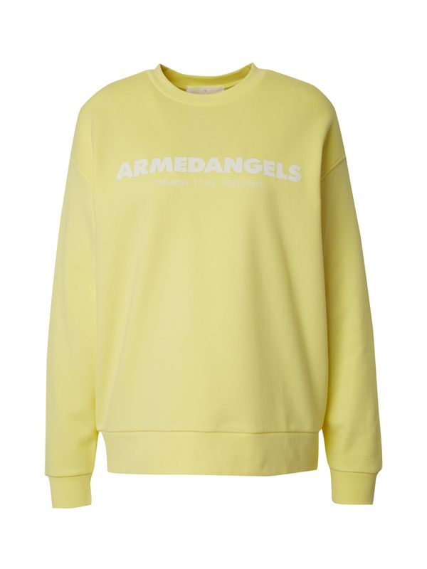 ARMEDANGELS ARMEDANGELS Суичър 'ARIN'  лимоненожълто / бяло