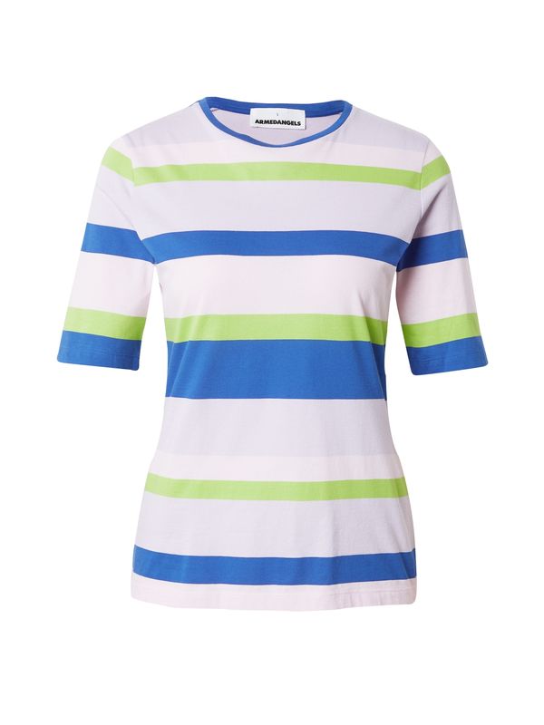ARMEDANGELS ARMEDANGELS Тениска 'DONAJI'  синьо / светлозелено / пастелнолилаво