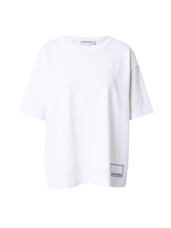 ARMEDANGELS ARMEDANGELS Тениска 'GIANNA LEONA'  тъмнолилаво / мръсно бяло