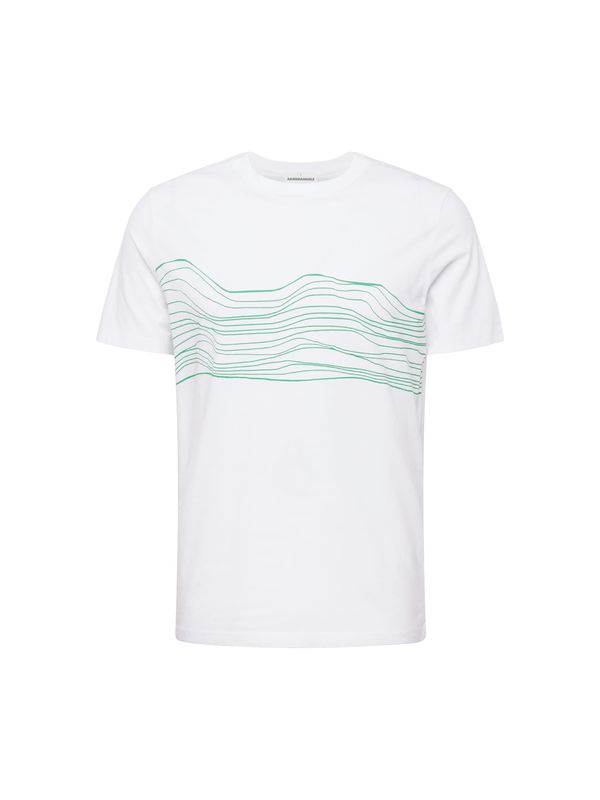 ARMEDANGELS ARMEDANGELS Тениска 'JAAMES'  зелено / бяло