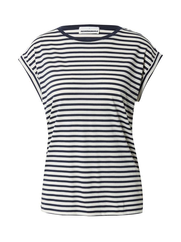 ARMEDANGELS ARMEDANGELS Тениска 'Jilana'  нощно синьо / бяло