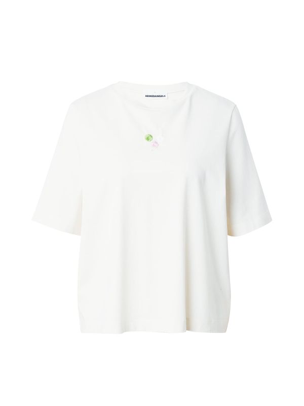 ARMEDANGELS ARMEDANGELS Тениска 'LAYA DELIGHT'  светлозелено / бледорозово / бял меланж