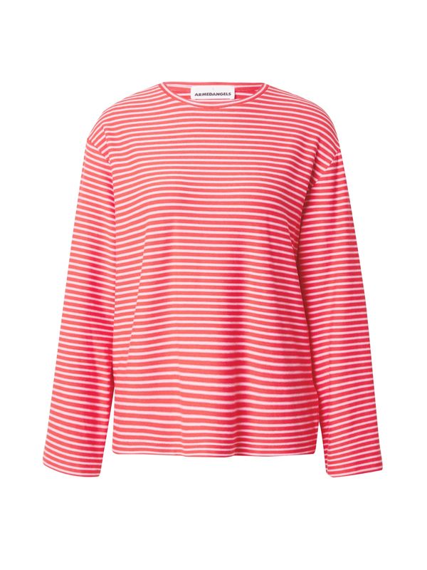 ARMEDANGELS ARMEDANGELS Тениска 'MARYNAA'  червена боровинка / бяло