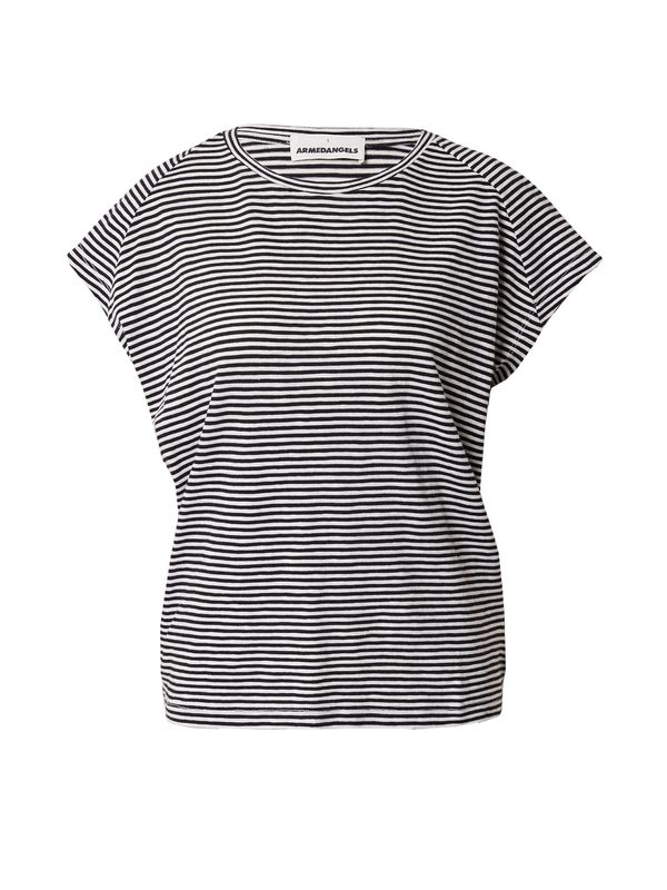 ARMEDANGELS ARMEDANGELS Тениска 'Oneliaa'  черно / бяло