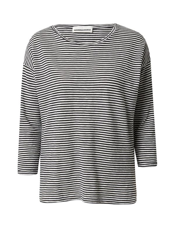 ARMEDANGELS ARMEDANGELS Тениска 'Sia'  черно / бяло