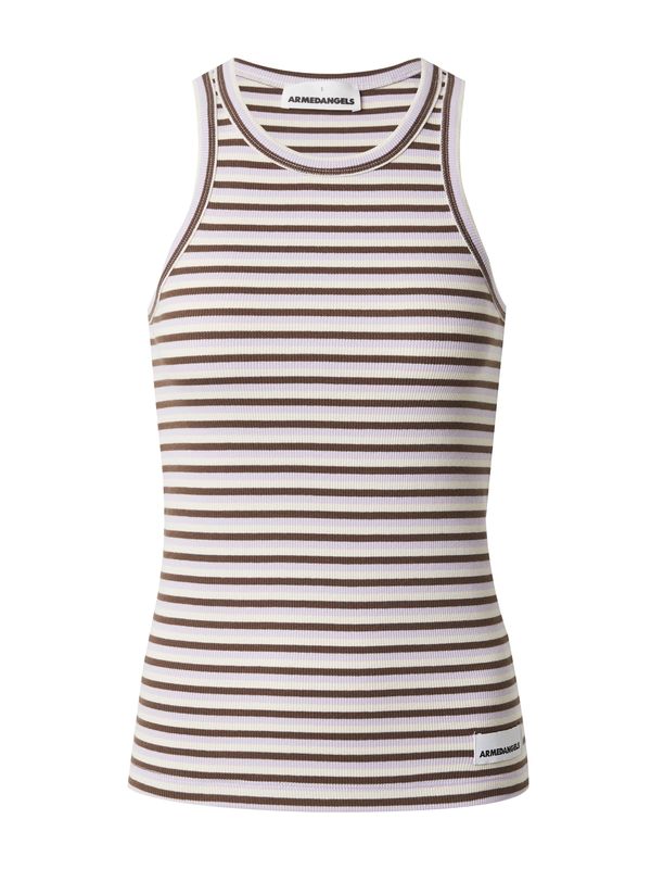 ARMEDANGELS ARMEDANGELS Топ 'KANITA'  екрю / шоколад / пастелнолилаво