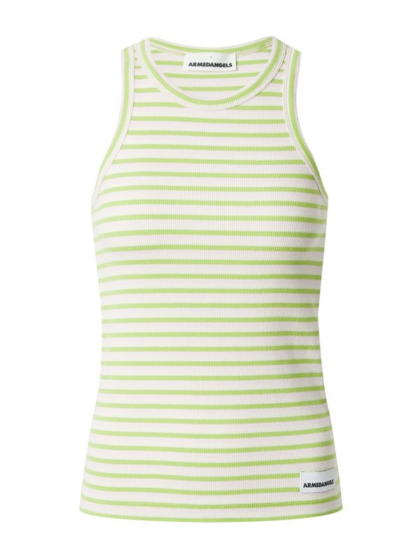 ARMEDANGELS ARMEDANGELS Топ 'KANITA'  лайм / бяло
