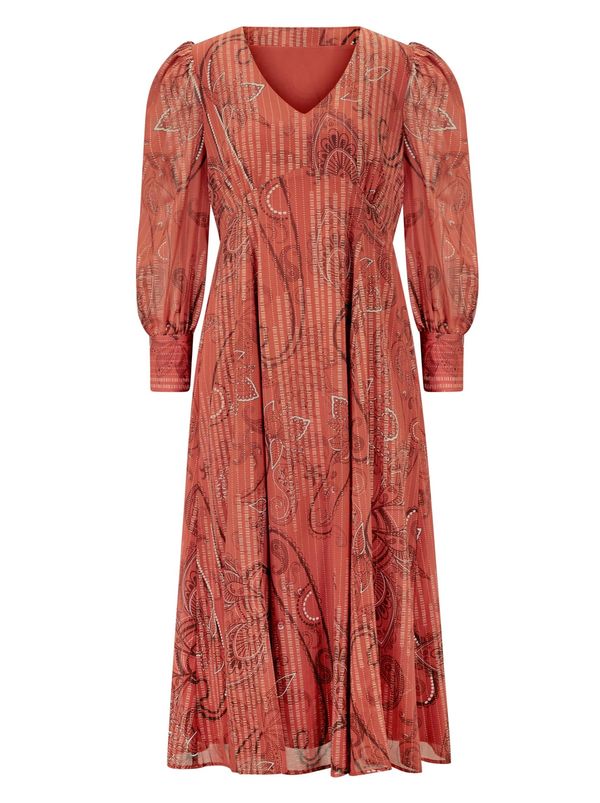 Ashley Brooke by heine Ashley Brooke by heine Рокля  кафяво / ръждиво кафяво / тъмнокафяво / бяло