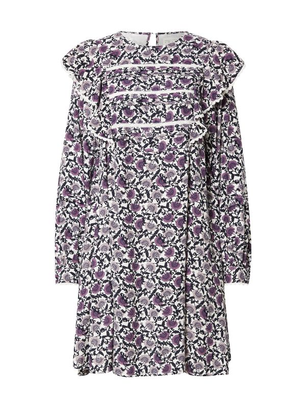 Atelier Rêve Atelier Rêve Рокля тип риза  лилав / пудра / черно / бяло