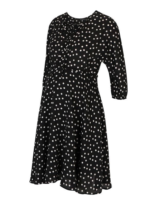 Attesa Attesa Рокля тип риза 'MILLY'  черно / бяло