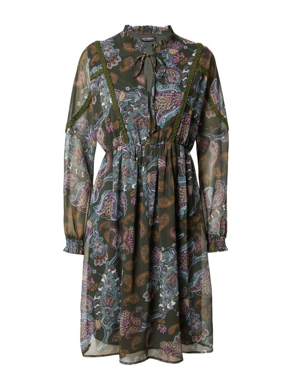 Attesa Attesa Рокля тип риза 'STELLA'  тюркоазен / тъмнозелено / люляк / бяло