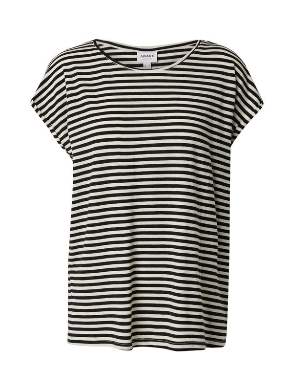 Aware Aware Тениска 'AVA'  черно / бяло