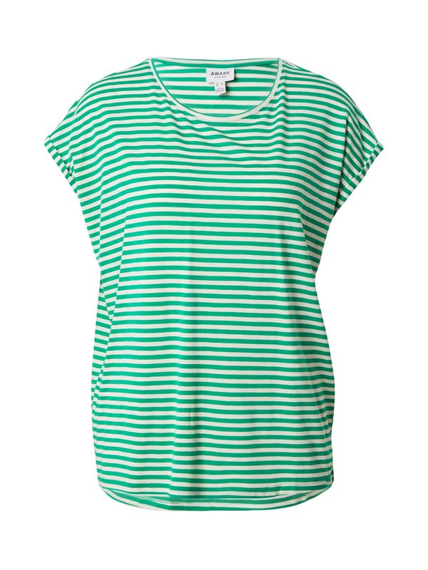 Aware Aware Тениска 'AVA'  нефритено зелено / бяло