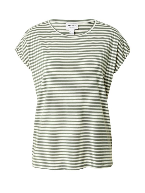 Aware Aware Тениска 'AVA'  пастелно зелено / тъмнозелено