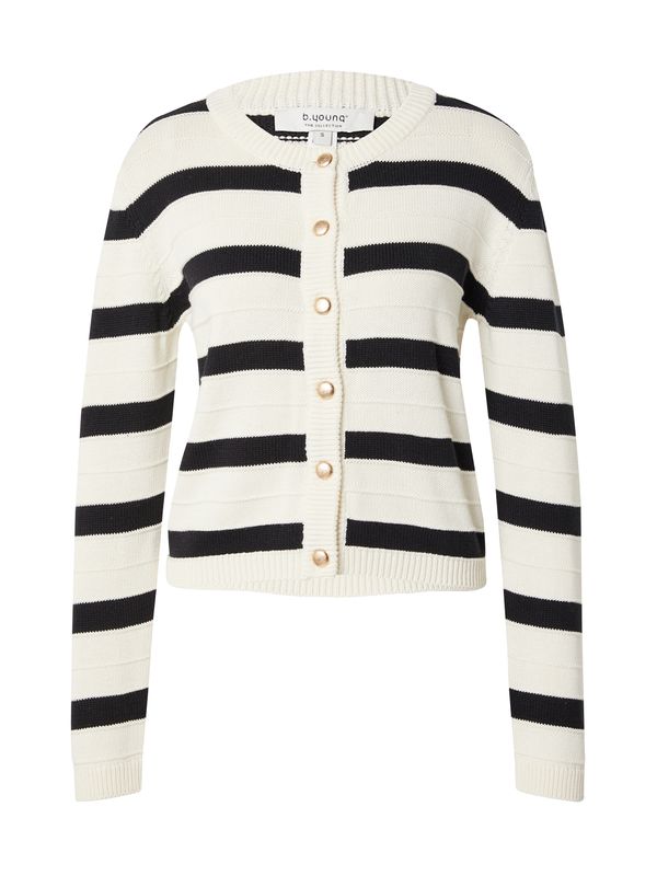 b.young b.young Плетена жилетка 'MOCCA'  злато / черно / бяло