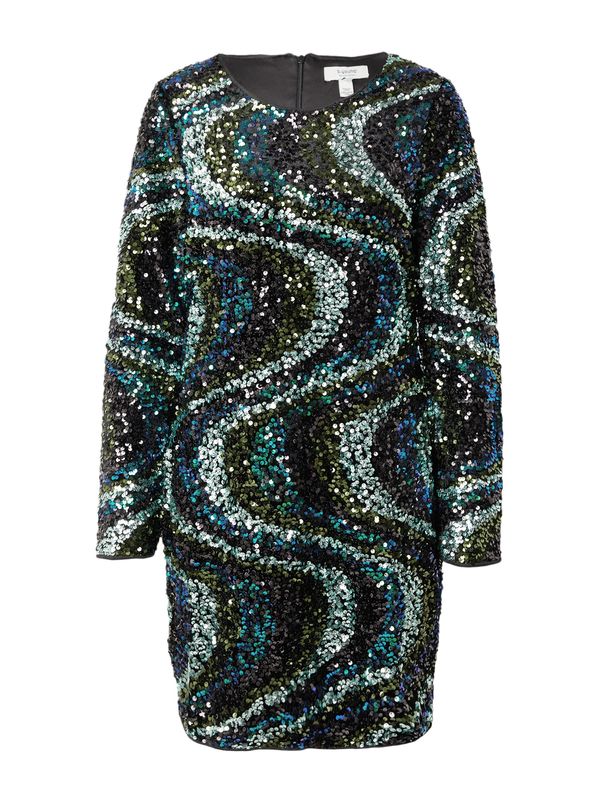 b.young b.young Рокля  синьо / зелено / черно / сребърно