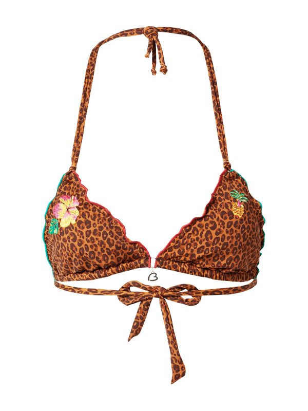 Banana Moon Banana Moon Горнище на бански  шоколад / охра / светложълто / тревнозелено