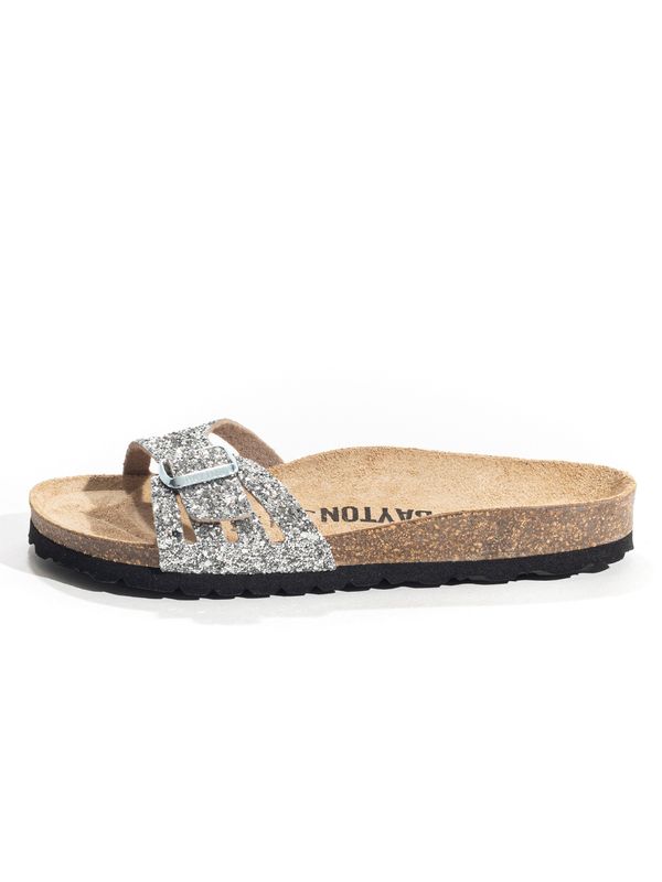 Bayton Bayton Чехли 'ANITA'  камел / сребърно