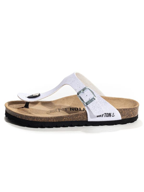 Bayton Bayton Сандали с разделител за пръстите 'Melia'  черно / бяло