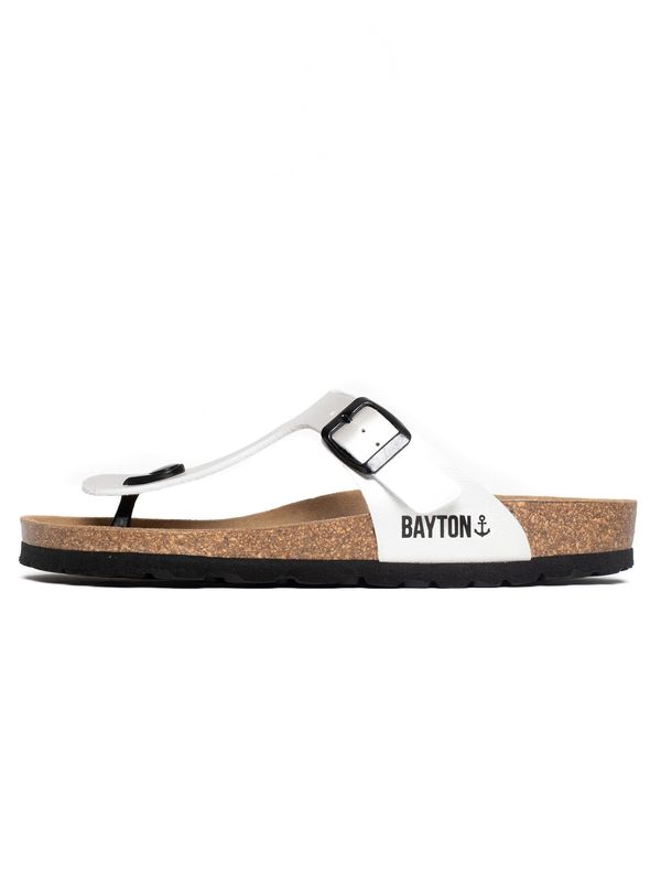 Bayton Bayton Сандали с разделител за пръстите 'Mercure'  черно / бяло