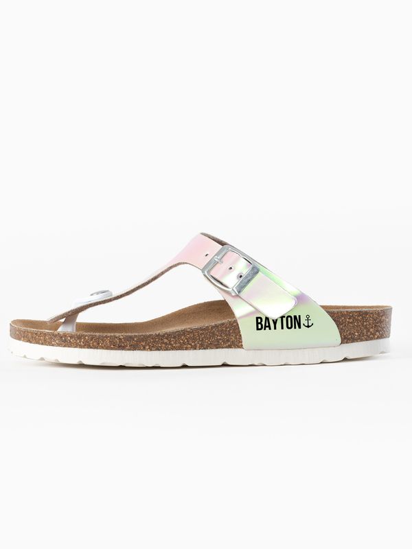 Bayton Bayton Сандали с разделител за пръстите 'Mercure'  черно / сребърно