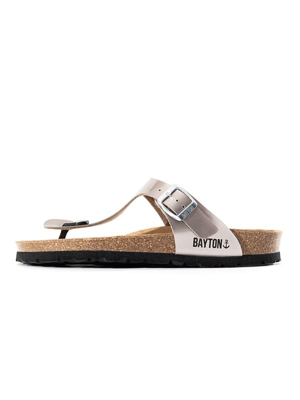 Bayton Bayton Сандали с разделител за пръстите 'Mercure'  кремаво / светлокафяво / черно