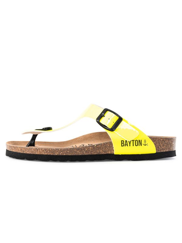 Bayton Bayton Сандали с разделител за пръстите 'Mercure'  лимоненожълто / черно