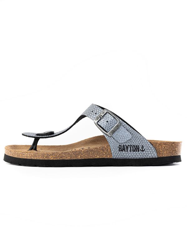 Bayton Bayton Сандали с разделител за пръстите 'Mercure'  опушено синьо / опушено синьо / черно