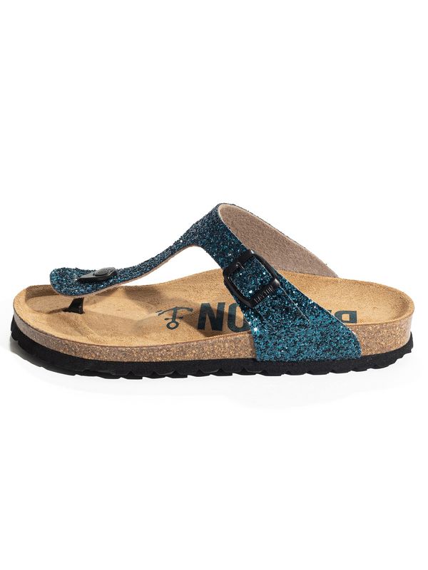 Bayton Bayton Сандали с разделител за пръстите 'Mercure'  петрол