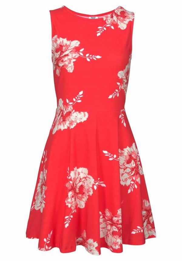 BEACH TIME BEACH TIME Лятна рокля  светлочервено / бяло