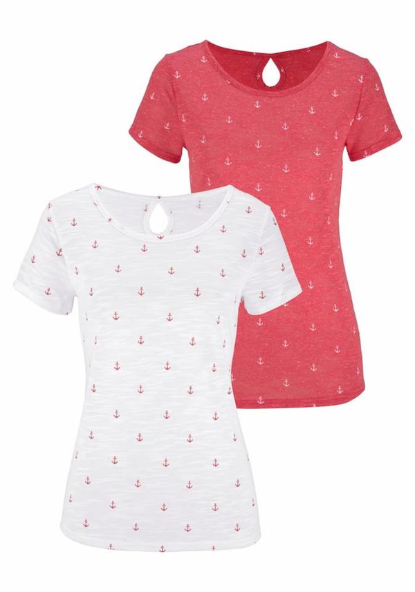 BEACH TIME BEACH TIME Тениска  оранжево-червено / бяло