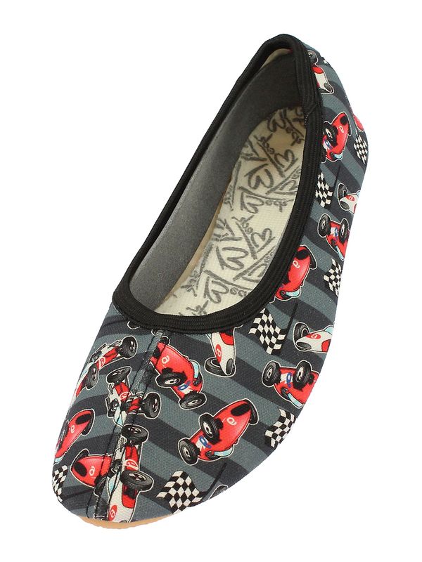 BECK BECK Домашни пантофи  сиво / тъмносиво / червена боровинка / бяло