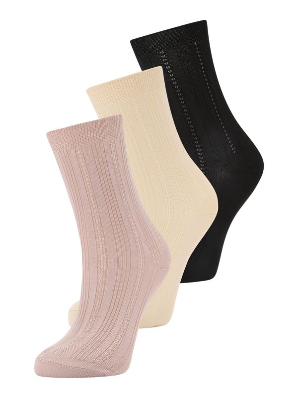 BeckSöndergaard BeckSöndergaard Къси чорапи  бежово / пастелно розово / черно