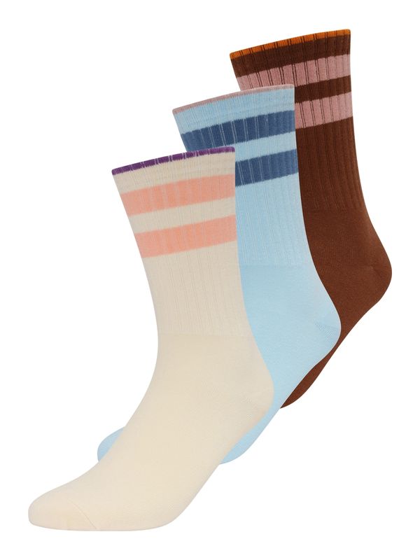 BeckSöndergaard BeckSöndergaard Къси чорапи 'Tenna'  светлосиньо / праскова / бледорозово / бургундово червено