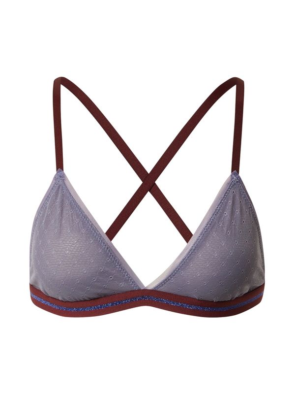 BeckSöndergaard BeckSöndergaard Сутиен 'Sheer Tassie'  опушено синьо / шоколад