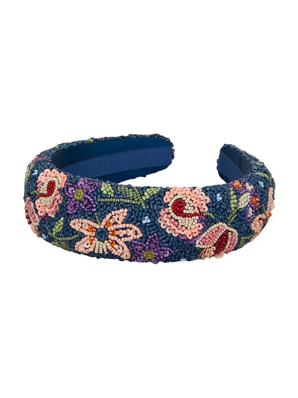 BeckSöndergaard BeckSöndergaard Украшение за коса 'Primula'  морскосиньо / маслина / розе / червено