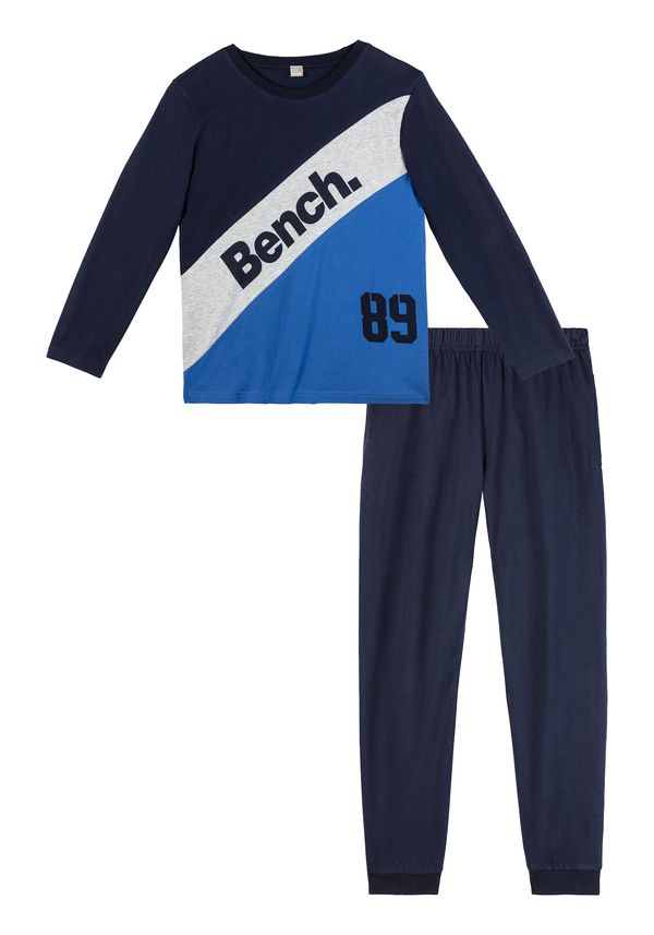 BENCH BENCH Комплект пижама  синьо / тъмносиньо / сив меланж