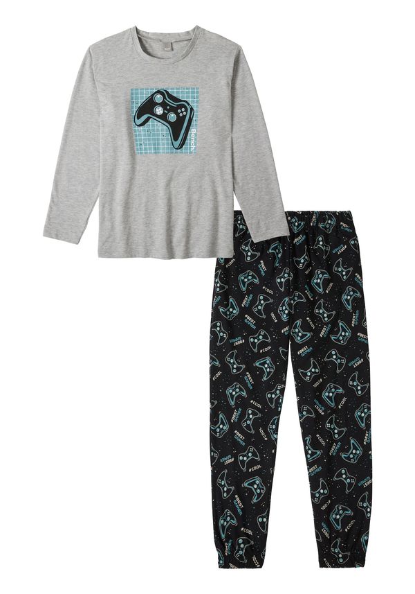 BENCH BENCH Комплект пижама  сив меланж / мента / черно